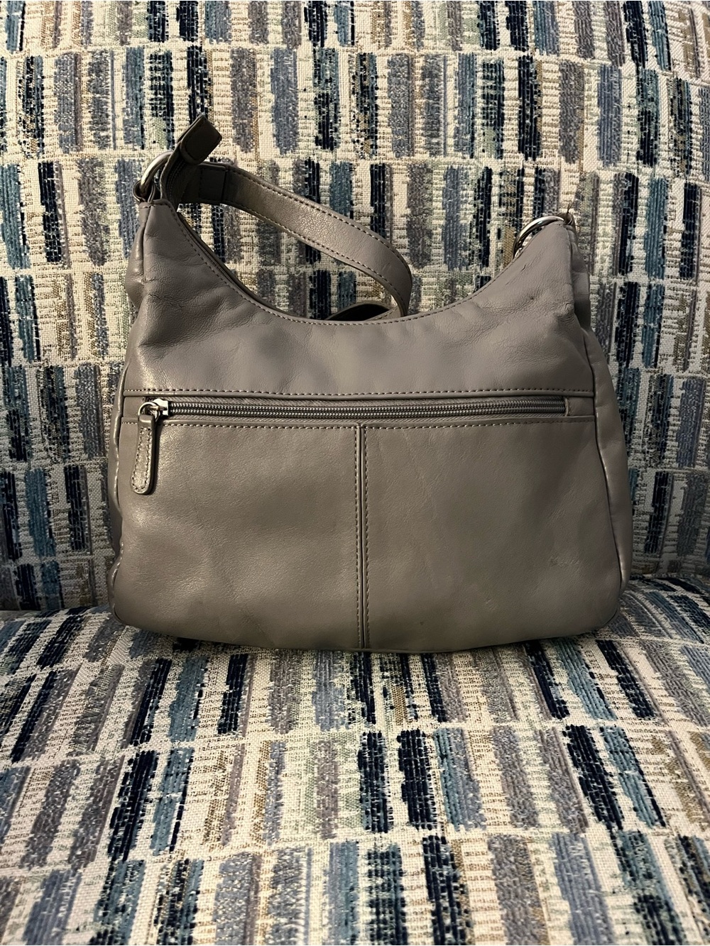 Giani Bernini Gray Leather Shoulder Bag